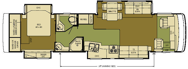 Floorplan - 2008 Newmar Kountry Star Diesel KSDP 3910