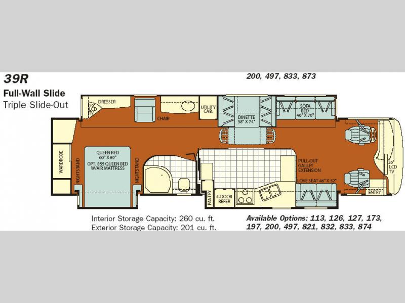 Floorplan - 2008 Fleetwood RV Discovery 39R