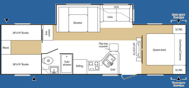 Floorplan - 2008 Keystone RV Sprinter 299BHS