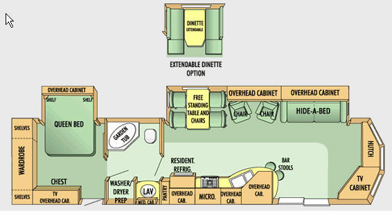 Floorplan - 2008 Jayco Jay Flight Bungalow 40 FLR