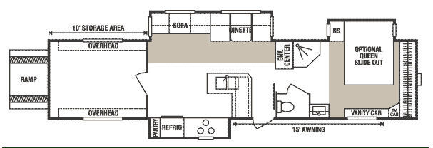 Floorplan - 2007 KZ New Vision Sportster 37Kx2
