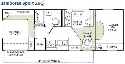 Floorplan - 2008 Fleetwood RV Tioga Ranger 26Q