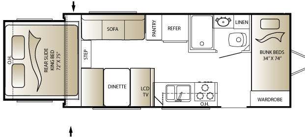 Floorplan - 2009 Keystone RV Outback 210RS