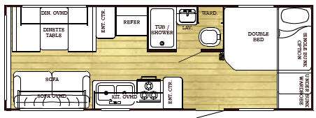 Floorplan - 2009 Gulf Stream RV Ameri-Lite 23BW