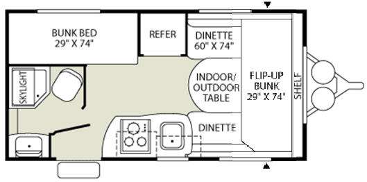 Floorplan - 2009 Fleetwood RV Backpack 716FD