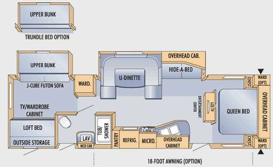 Floorplan - 2009 Jayco Eagle 324BHDS
