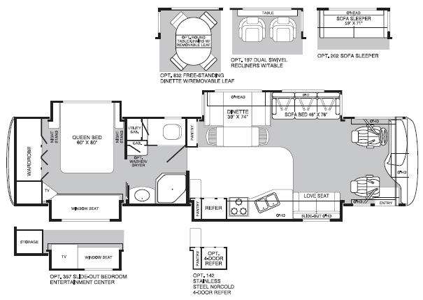 Floorplan - 2005 Fleetwood RV Excursion 39L