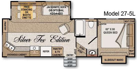 Floorplan - 2009 Northwood Arctic Fox 27-5L