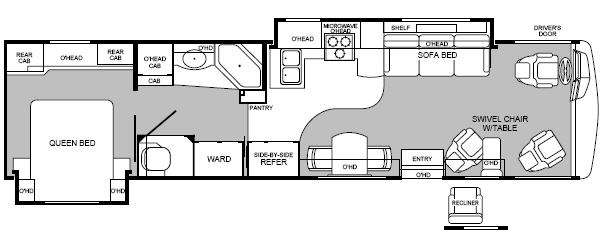 Floorplan - 2000 Fleetwood RV Pace Arrow 37K