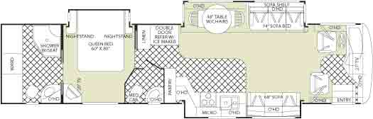 Floorplan - 2005 Fleetwood RV Revolution LE 40 E