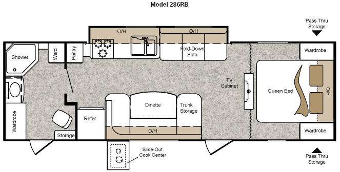 Floorplan - 2010 Keystone RV Passport 286RB