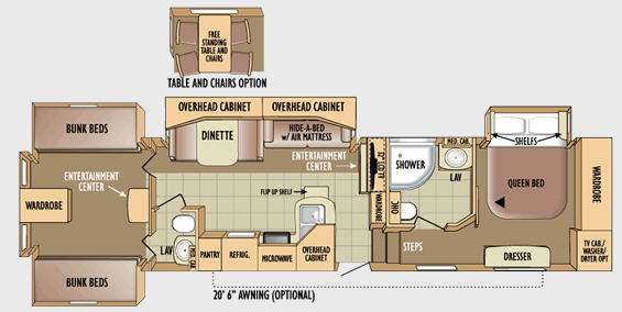 Floorplan - 2010 Jayco Eagle 365BHS