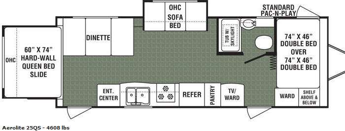 Floorplan - 2010 Dutchmen RV Aerolite 25QS