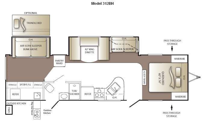 Floorplan - 2010 Keystone RV Outback 312BH