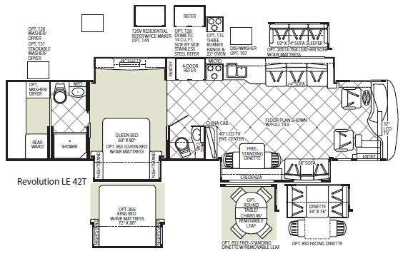 Floorplan - 2010 Fleetwood RV Revolution LE 42T