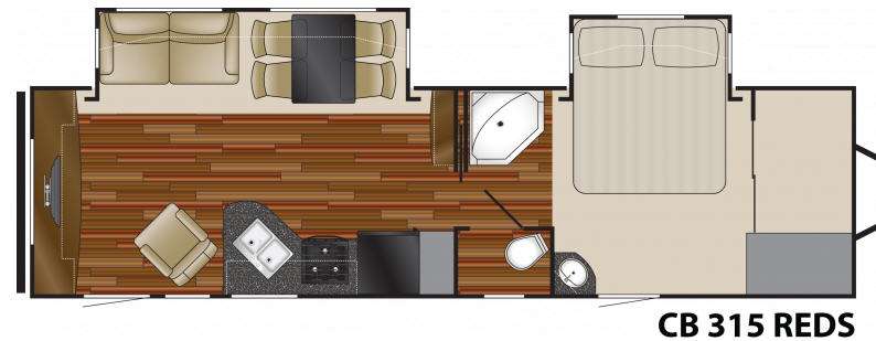 Floorplan - 2011 Heartland Caliber 315 REDS