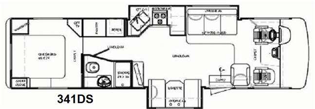 Floorplan - 2011 Forest River RV Georgetown 341DS