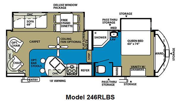 Floorplan - 2011 Forest River RV Wildwood Heritage Glen 246RLBS