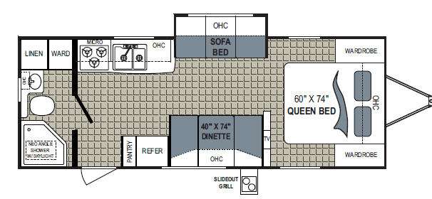 Floorplan - 2011 Dutchmen RV Kodiak 241RBSL
