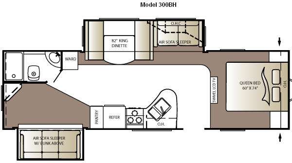 Floorplan - 2011 Keystone RV Outback 300BH