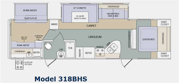Floorplan - 2011 Prime Time Manufacturing LaCrosse 318BHS