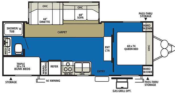 Floorplan - 2010 Forest River RV Wildwood 26TBSS