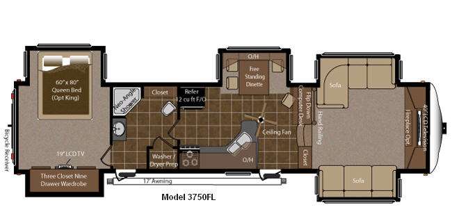 Floorplan - 2011 Keystone RV Montana 3750 FL