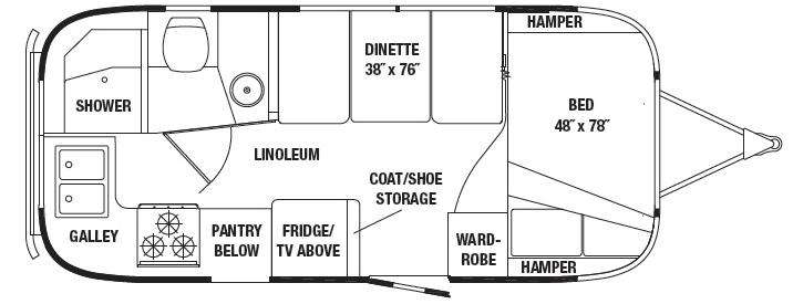 Floorplan - 2011 Airstream RV Flying Cloud 20