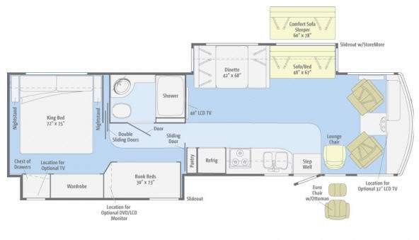 Floorplan - 2011 Winnebago Sightseer 35J