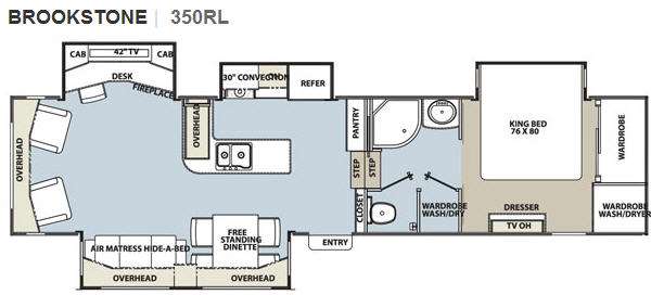 Floorplan - 2011 Coachmen RV Brookstone 350RL