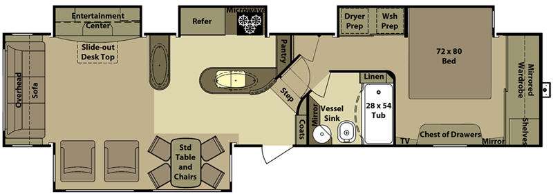 Floorplan - 2011 Open Range RV 424RLS