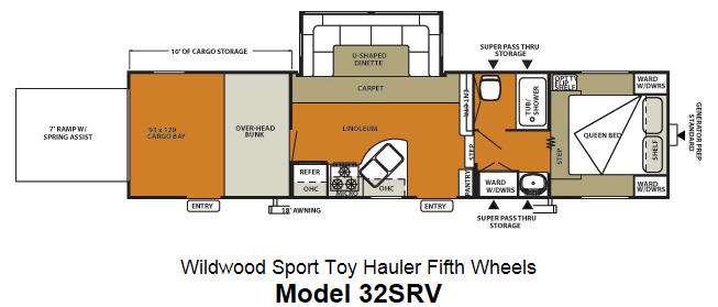 Floorplan - 2012 Forest River RV Wildwood Sport 32SRV