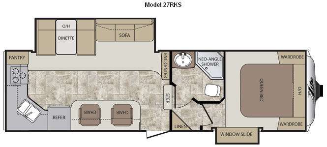 Floorplan - 2012 Keystone RV Cougar X-Lite 27RKS