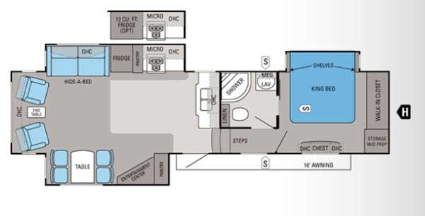 Floorplan - 2012 Jayco Pinnacle 34RLTS
