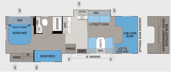 Floorplan - 2012 Jayco Greyhawk 31FS