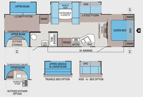 Floorplan - 2012 Jayco Jay Flight 32BHDS