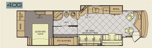 Floorplan - 2012 Fleetwood RV Discovery 40G