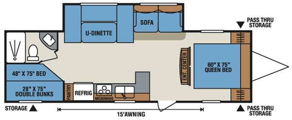 Floorplan - 2012 KZ Sportsmen S300BH