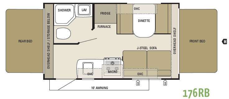 Floorplan - 2012 Starcraft  Travel Star 176RB