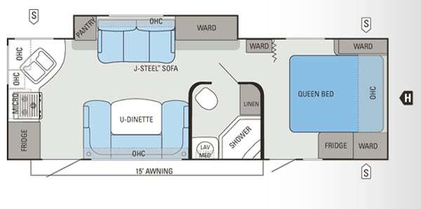 Floorplan - 2012 Jayco White Hawk 26SRK