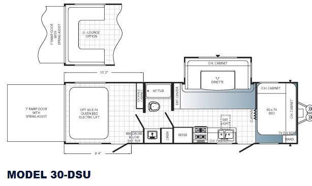 Floorplan - 2013 Palomino Puma Unleashed 30-DSU