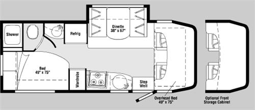 Floorplan - 2006 Itasca Navion 23J
