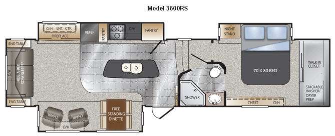 Floorplan - 2013 Keystone RV Alpine 3600RS