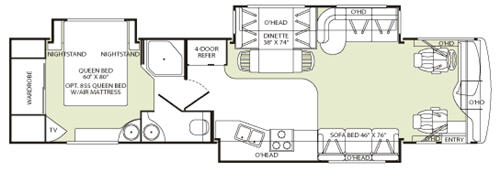 Floorplan - 2006 Fleetwood RV Discovery 39S