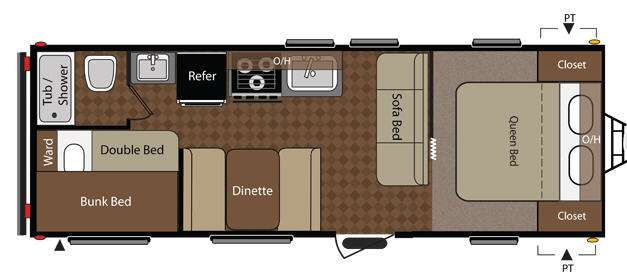 Floorplan - 2013 Keystone RV Summerland 2600TB