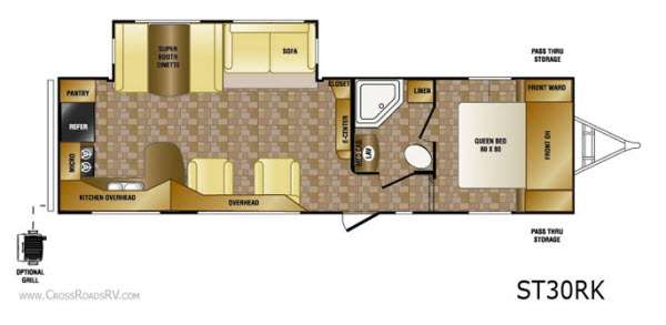 Floorplan - 2013 CrossRoads RV Sunset Trail Reserve ST30RK