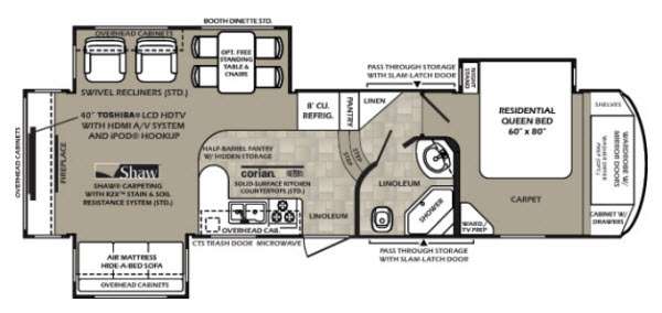 Floorplan - 2013 Forest River RV Wildcat 313RE