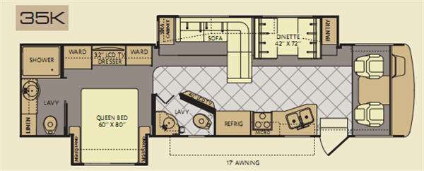 Floorplan - 2013 Fleetwood RV Bounder 35K