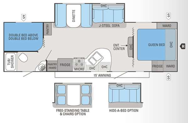 Floorplan - 2013 Jayco White Hawk 28DSBH