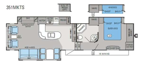 Floorplan - 2013 Jayco Eagle Premier 351MKTS